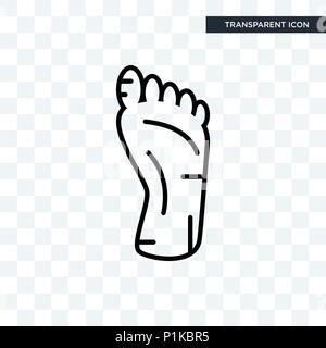 Menschlichen Fuß vektor Icon auf transparentem Hintergrund isoliert, menschlichen Fuß logo Konzept Stock Vektor