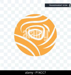 Golden Rose vektor Icon auf transparentem Hintergrund isoliert, Golden Rose logo Konzept Stock Vektor