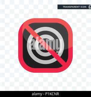 Kein copyright Vektor Icon auf transparentem Hintergrund isoliert, keine Copyright logo Konzept Stock Vektor