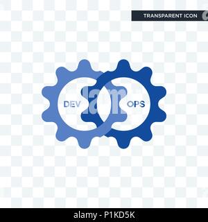 Devops vektor Icon auf transparentem Hintergrund isoliert, devops logo Konzept Stock Vektor