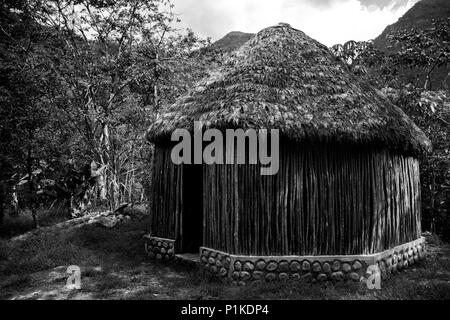 Eine Hütte in Los Jardines del Mandor in der Nähe von Machu Picchu in Pro. Stockfoto