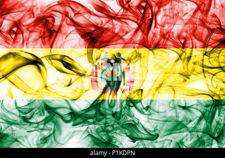 Bolivien rauch Flagge Stockfoto