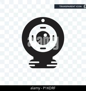 Webcam vektor Icon auf transparentem Hintergrund isoliert, Webcam logo Konzept Stock Vektor