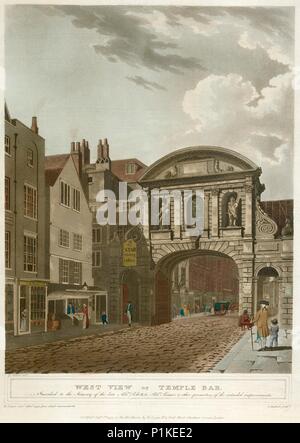 Temple Bar, London, 1797. Artist: Unbekannt. Stockfoto