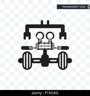 Roboter vektor Icon auf transparentem Hintergrund isoliert, Robot logo Konzept Stock Vektor