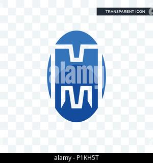 Double m Vektor Icon auf transparentem Hintergrund isoliert, double m logo Konzept Stock Vektor