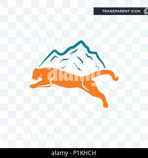 Mountain Lion vektor Icon auf transparentem Hintergrund isoliert, Mountain Lion logo Konzept Stock Vektor