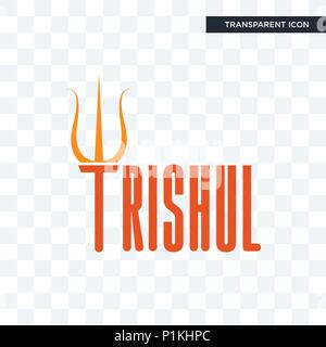 Trishul vektor Icon auf transparentem Hintergrund isoliert, trishul logo Konzept Stock Vektor