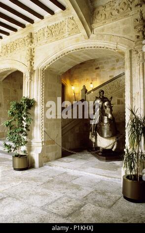 Parador Nacional de Turismo (Nationale Hotels); Palacio de Condes/Alba y Aliste Palace; Renaissance; Treppe. Stockfoto