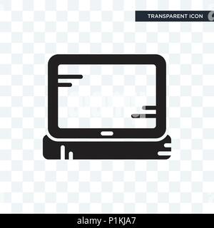 Laptop vektor Icon auf transparentem Hintergrund isoliert, Laptop logo Konzept Stock Vektor