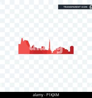 Leipzig hd-Vektor Icon auf transparentem Hintergrund isoliert, Leipzig hd-logo Konzept Stock Vektor