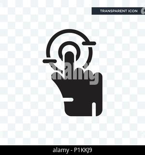 Vektor Icon auf transparentem Hintergrund tippen, logo Konzept Tippen Stock Vektor