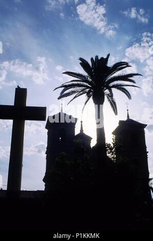 Murcia, Kirche Santo Domingo und den Platz. Stockfoto