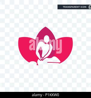 Massage therapist Vektor Icon auf transparentem Hintergrund isoliert, Massage therapist logo Konzept Stock Vektor