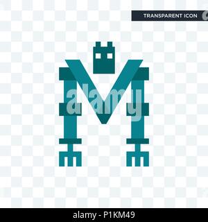 Mech vektor Icon auf transparentem Hintergrund isoliert, mech logo Konzept Stock Vektor