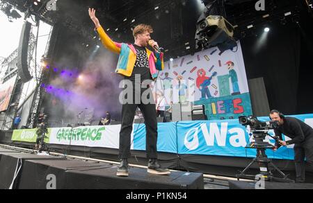 Glastonbury Festival 2017 - Samstag Bild Kaiser Chiefs 24/06/17. Stockfoto