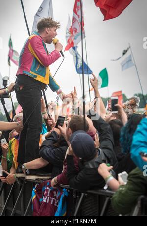 Glastonbury Festival 2017 - Samstag Bild Kaiser Chiefs 24/06/17. Stockfoto