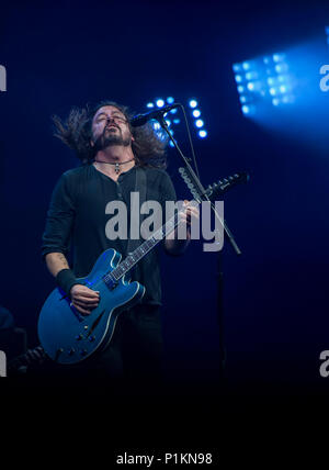 Glastonbury Festival 2017 - Sat abgebildeten Foo Fighters 24/06/17. Stockfoto