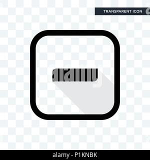 Bindestrich vektor Icon auf transparentem Hintergrund isoliert, Bindestrich logo Konzept Stock Vektor