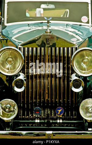 1935 Rolls Royce 20 25 an der Wynyard Halle Billingham auf T-Stücke, classic car show England Stockfoto