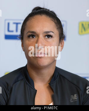 Heather Watson Tennis Player Portrait - Pressekonferenz Stockfoto