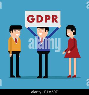 Benachrichtigung der Bevölkerung über die Bipr, vector Abbildung auf einem blauen Hintergrund Stock Vektor