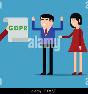 Benachrichtigung der Bevölkerung über die Bipr, vector Abbildung auf einem blauen Hintergrund Stock Vektor