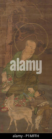 "Der Arhat Rahula," Nanbokucho Periode, HMA, 5008.11 Stockfoto