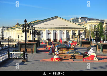 Moskau, Russland - Mai 08: Park der Zahlen und der SYMBOLD der FIFA WM 2018 in Moskau, Russland am 8. Mai 2018. Stockfoto