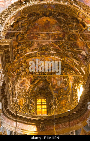 Italien Sizilien Palermo Piazza Pretoria Kirche Chiesa di San Giuseppe dei Teatini erbaut 1612 - 1645 von Giacomo Besio barocken Fresken an der Decke Stockfoto