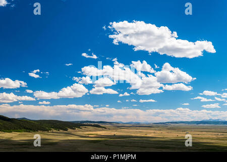 Ansicht West hoher Höhe Becken South Park Valley aus Kenosha Pass; Colorado; USA Stockfoto