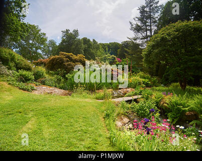 Holehird Gardens ist eine umfangreiche, 10 Hektar großen Gelände in der Nähe von Windermere, Cumbria, England. Es ist die Heimat der Lakeland Gartenbaugesellschaft Stockfoto