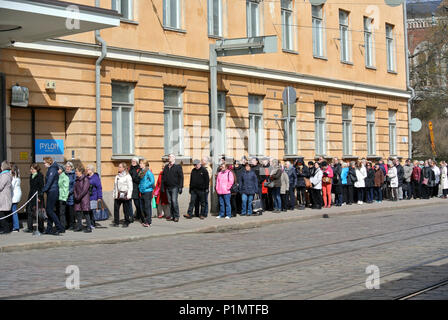 Freier Eintritt bei President Palace Helsinki. Stockfoto