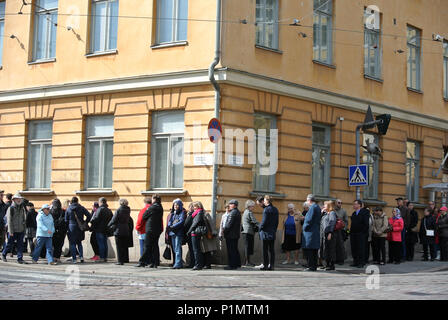 Freier Eintritt bei President Palace Helsinki. Stockfoto