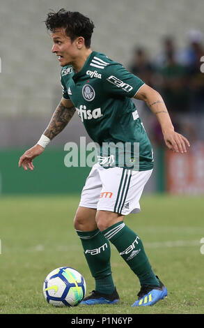 Fortaleza, Brasilien. 10 Juni, 2018. Der Spieler Artur, von SE Palmeiras, im Spiel gegen die Mannschaft von Ceará SC, während des Spiels gültig für den elften Runde, der brasilianischen Meisterschaft, Serie A, in der castelão Stadion. Credit: Cesar Greco/FotoArena/Alamy leben Nachrichten Stockfoto