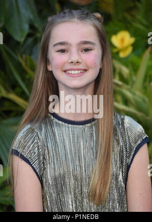 Los Angeles, Kalifornien, USA. 12 Juni, 2018. Isabella Predigt kommt für die 'Jurassic Welt: Gefallene Königreich" Los Angeles Premiere auf der Disney Concert Hall. Credit: Lisa O'Connor/ZUMA Draht/Alamy leben Nachrichten Stockfoto