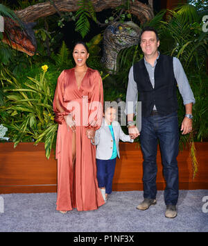 Los Angeles, Kalifornien, USA. 12 Juni, 2018. Tamera Mowry-Housley, Aden Housley, Adam Housley 072 besucht die Premiere von Universal Pictures und Amblin Entertainment's 'Jurassic Welt: Gefallene Königreich" am 12. Juni 2018 in Los Angeles, Kalifornien Quelle: Tsuni/USA/Alamy leben Nachrichten Stockfoto