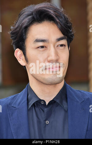 Ryohei Otani, Juni 13, 2018, Tokyo, Japan: Schauspieler Ryohei Otani nehmen an der Pressekonferenz für "yakiniku Dragon' an der Akagi Schrein in Tokio, Japan, am 13. Juni 2018. Dieser Film wird am 22. Juni in Japan öffnen. Stockfoto