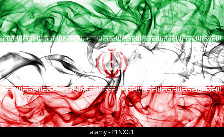 Iran rauch Flagge Stockfoto