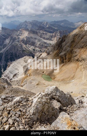 L'Abisso di Tofana vom Gipfel des Mt Tofana, Cortina d'Ampezzo, Italien Stockfoto