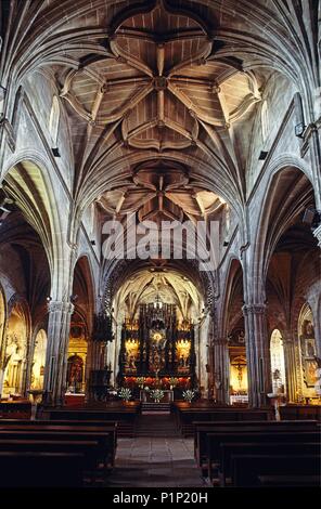 Santa María la Menor Basilika; gotische Interieur. Stockfoto