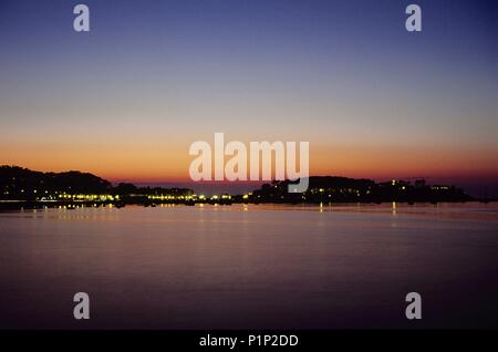 Baiona/Bayona Bucht; Halbinsel Montereal (Rías Bajas Region). Stockfoto