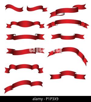 Bänder, Banner Stock Vektor