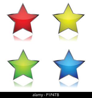 Star Icon Set Stock Vektor