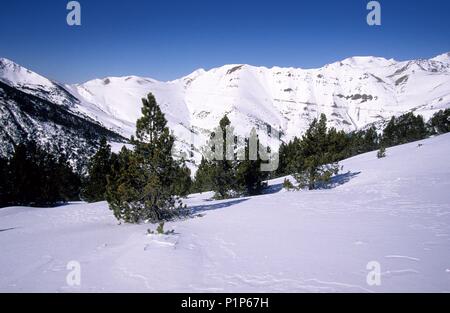 Andorra: Pal; Estación de Ski-/paisaje Nevado. Stockfoto