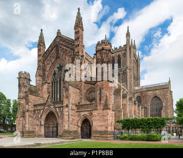 Hereford Kathedrale, Hereford, Herefordshire, England, Vereinigtes Königreich Stockfoto