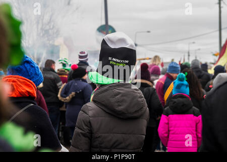 Die Iren feiern, Tag St. Patricks Parade feiern, Dublin Irland Europa Stockfoto