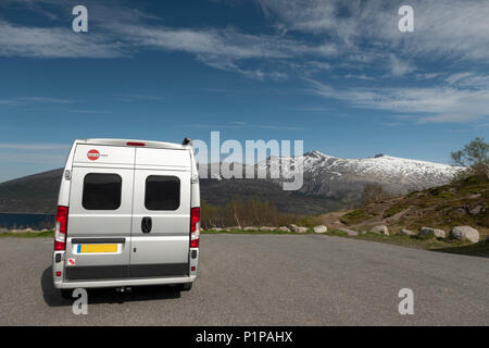 Burstner Citycar Serie 600 in Norwegen Stockfoto