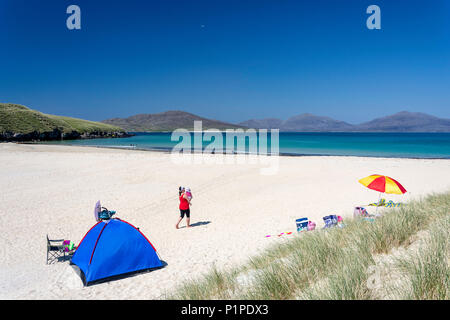 Strand Traigh Horgabost, Isle of Harris, Äußere Hebriden, Na h-eileanan Siar, Schottland, Vereinigtes Königreich Stockfoto