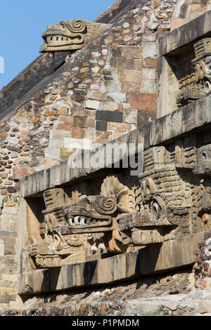 Tempel der gefiederten Schlange (Quetzacoatl), Teotihuacan Archäologische Zone; Mexico, Mexiko Stockfoto